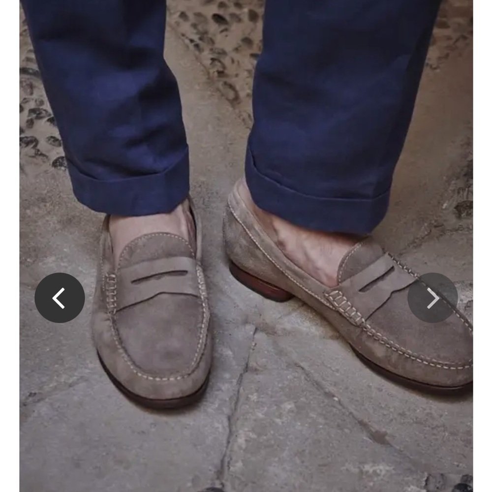 Men’s Monge Shoe Alberto Handmade from Majorca Loafer Slipper Suede Leather NWT